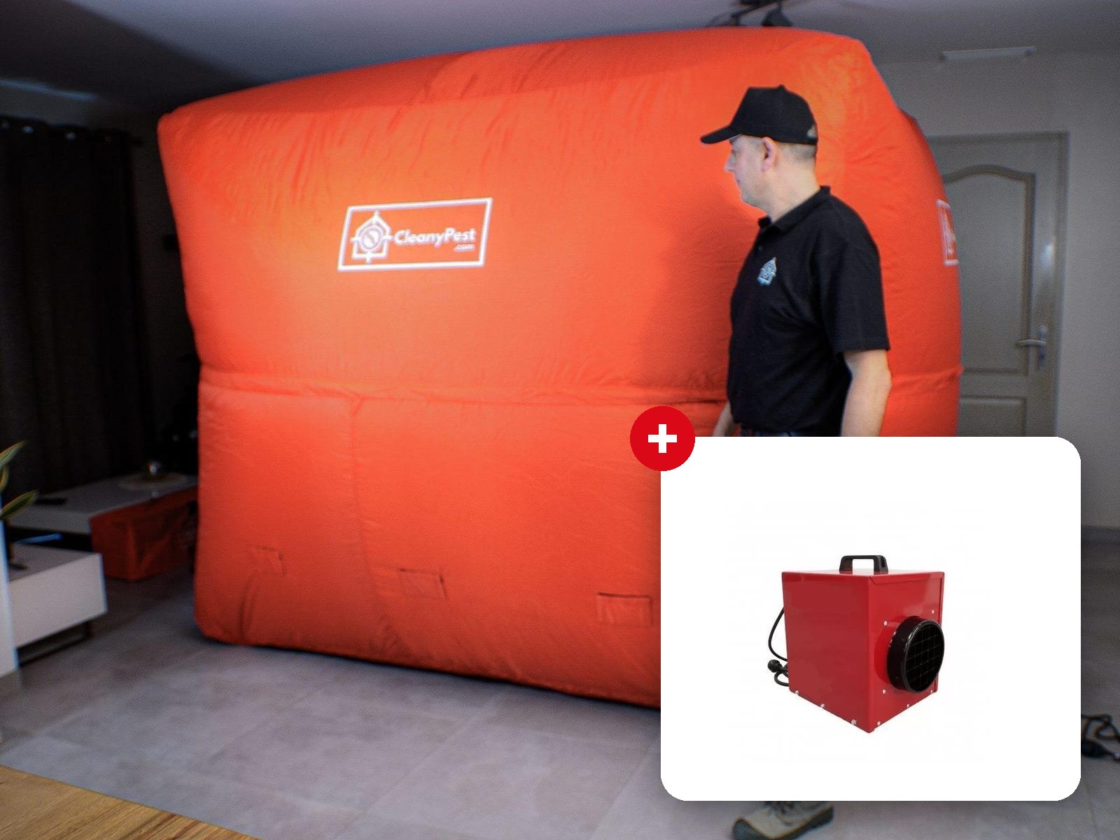 La tente chauffante CleanyPest XXL et le canon à chaleur Boost